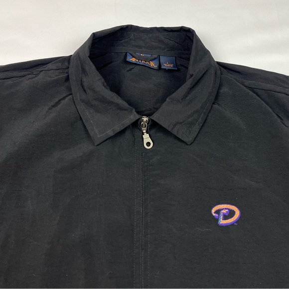 Vtg Arizona Diamondbacks Mens Harrington Windbreaker Jacket Large 90s Black B1 - Picture 4 of 6